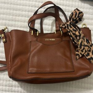 Steve Madden Brown Leather Tote Bag in great condition!